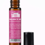 Balance Me women’s balance body oil roll-on by Lulu’s Untainted Tallow in a 10ml amber glass bottle
